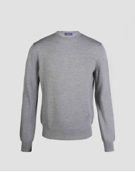 Patrick Hellmann Collection Grey Pullover Round Neck 100% Wool thumbnail